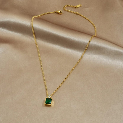 Stillness Signature Crystal Stainless Steel Pendant Chain for Women