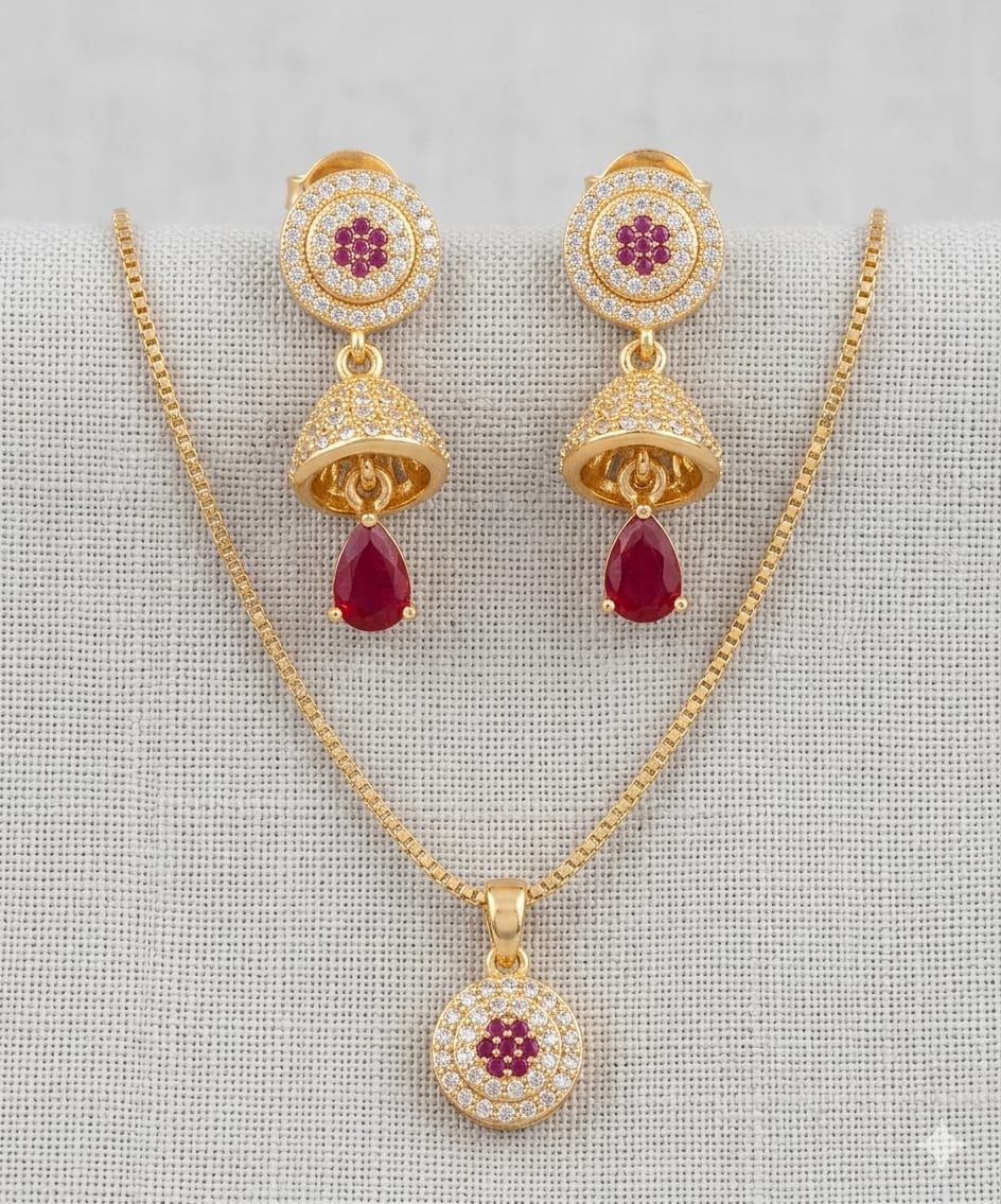Stillness Fancy Zircone Locket Set Special Sale Premium Edition for Women