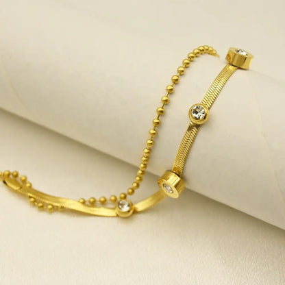 Luna Beads Stainless Steel Double Layer Bracelet for Women