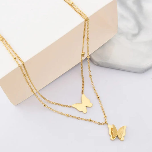 Flutter Grace Butterfly Stainless Steel Locket Chain for Women