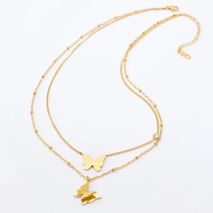 Flutter Grace Butterfly Stainless Steel Locket Chain for Women