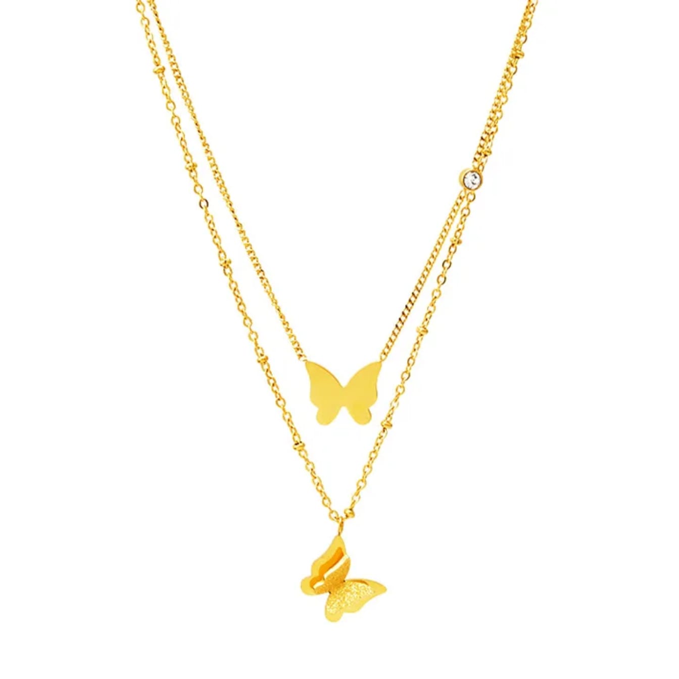 Flutter Grace Butterfly Stainless Steel Locket Chain for Women