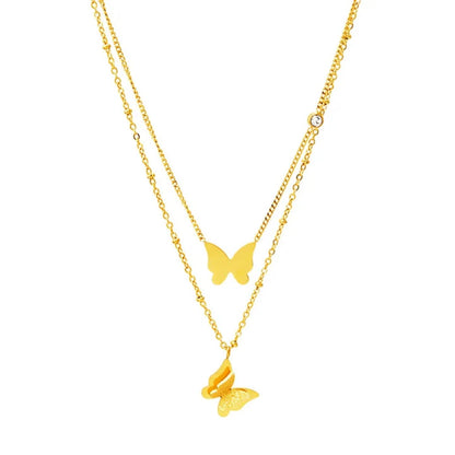 Flutter Grace Butterfly Stainless Steel Locket Chain for Women