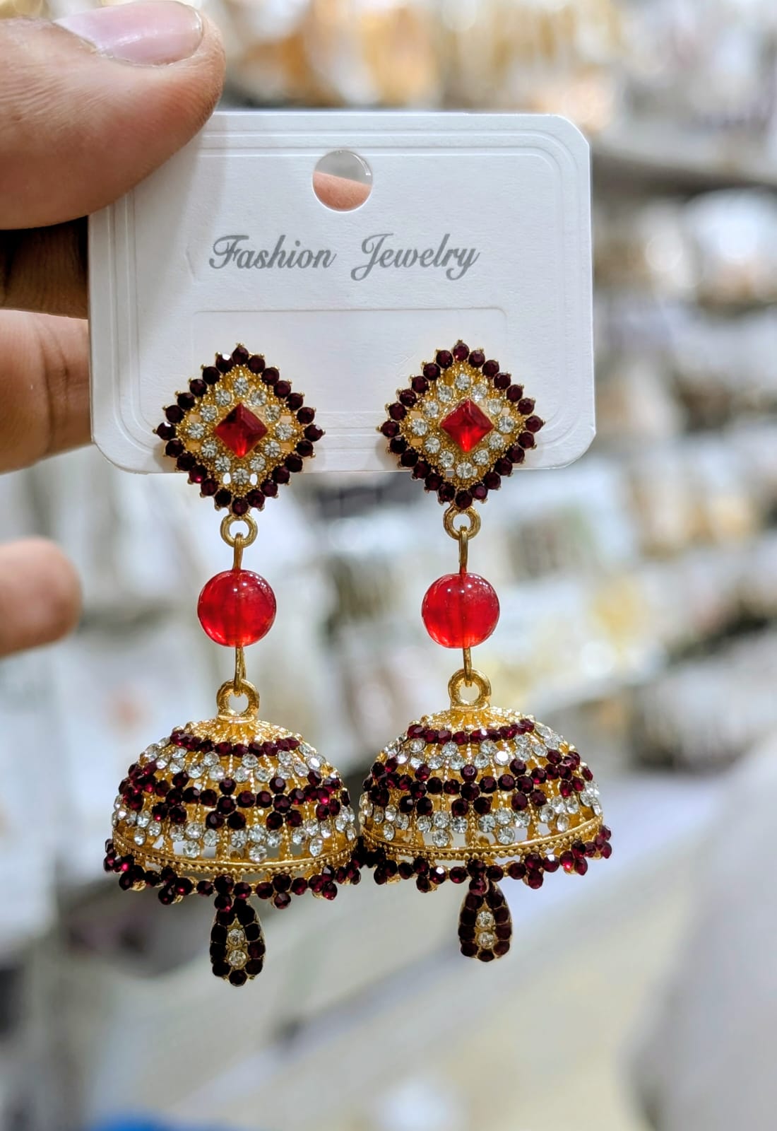 Noor-e-Kashmir Classic Jhumka Earrings for Women