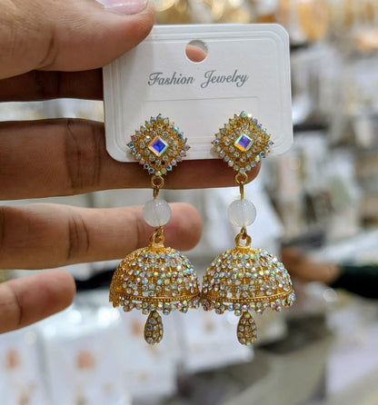 Noor-e-Kashmir Classic Jhumka Earrings for Women