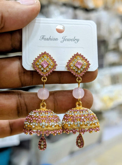 Noor-e-Kashmir Classic Jhumka Earrings for Women