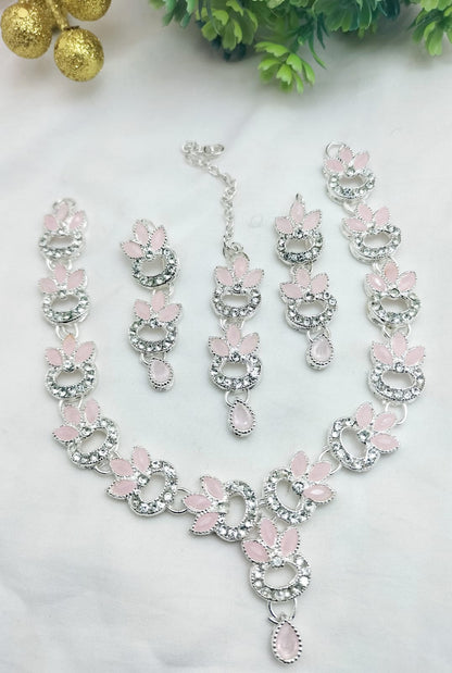 Elegant Kundan & amp  Zircon Necklace Set for Women