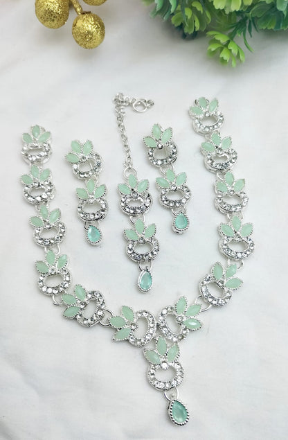 Elegant Kundan & amp  Zircon Necklace Set for Women