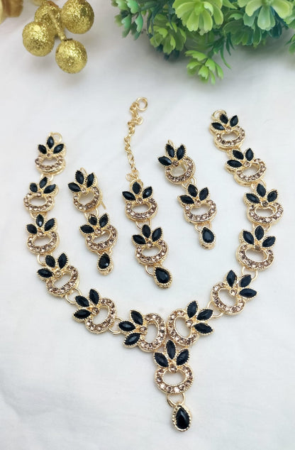 Elegant Kundan & amp  Zircon Necklace Set for Women