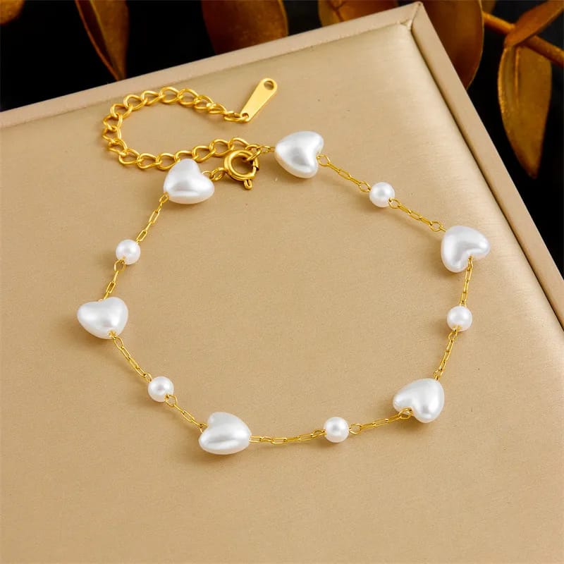 Stillness Heart Halo Stainless Steel Mala Bracelet Set for Women