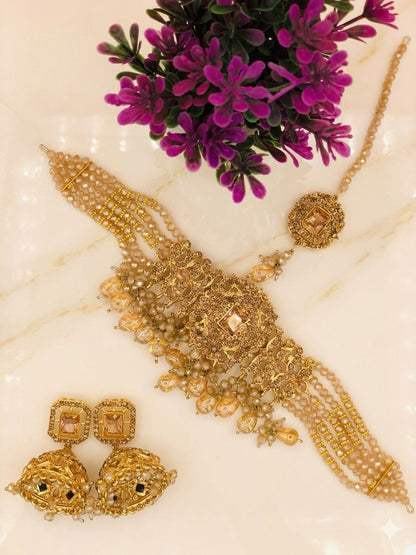 Royal Aura Kundan Choker Set for Women  Festive Luxury Edition