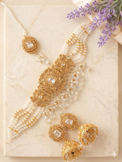 Royal Aura Kundan Choker Set for Women  Festive Luxury Edition