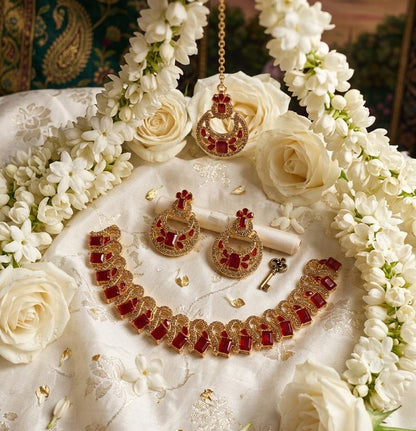 Elegant Zircon Necklace Set for Women  Premium Party Wear Collection