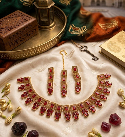 Elegant Zircon Necklace Set for Women  Premium Party Wear Collection