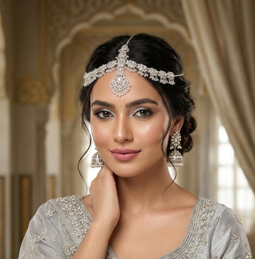 Royal Zircon Stone Matha Patti for Women – Bridal & amp; Party Wear