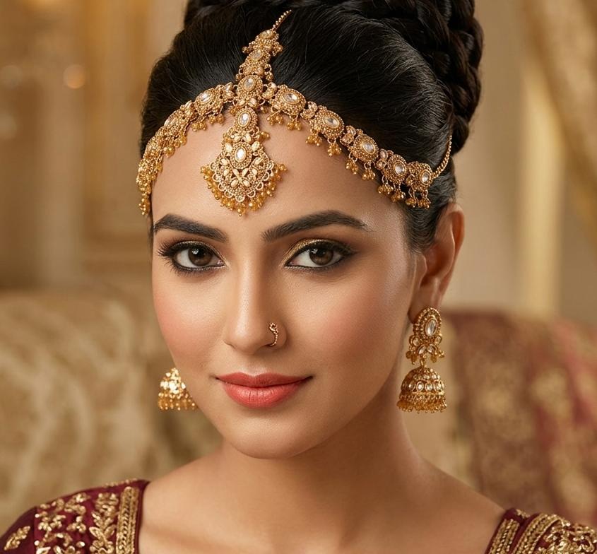 Royal Zircon Stone Matha Patti for Women – Bridal & amp; Party Wear