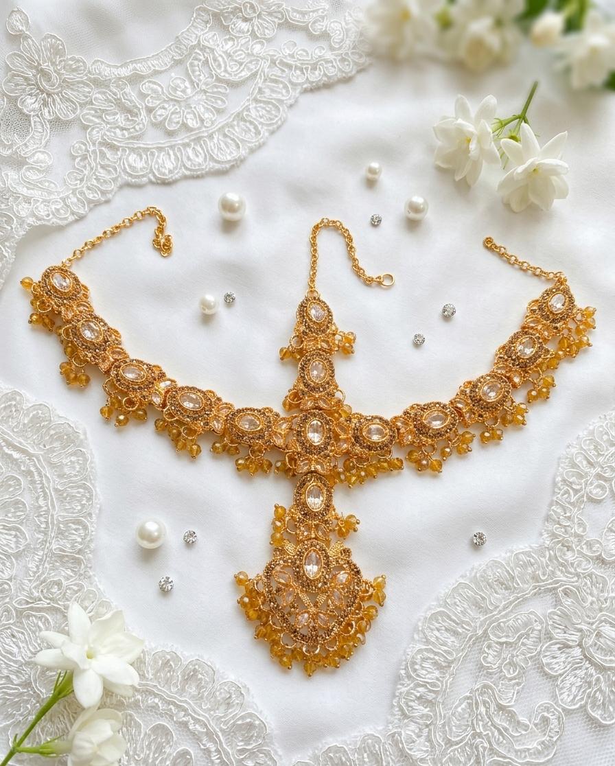 Royal Zircon Stone Matha Patti for Women – Bridal & amp; Party Wear