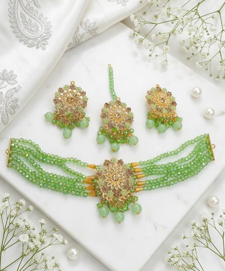 Bloom Petal Flower Choker Set for Women – Party Wear Collection