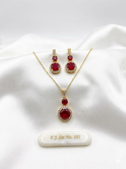 Luxe Zircon Locket Set for Women – Fancy Party Wear Collection