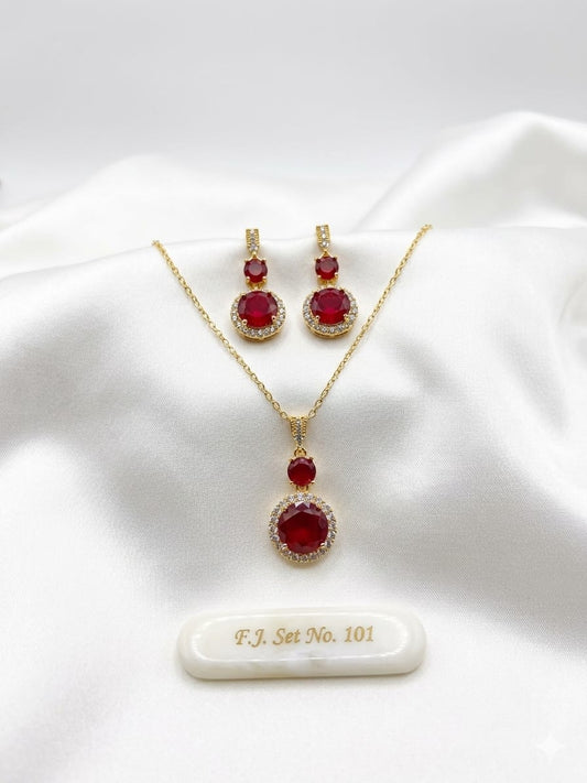Luxe Zircon Locket Set for Women – Fancy Party Wear Collection