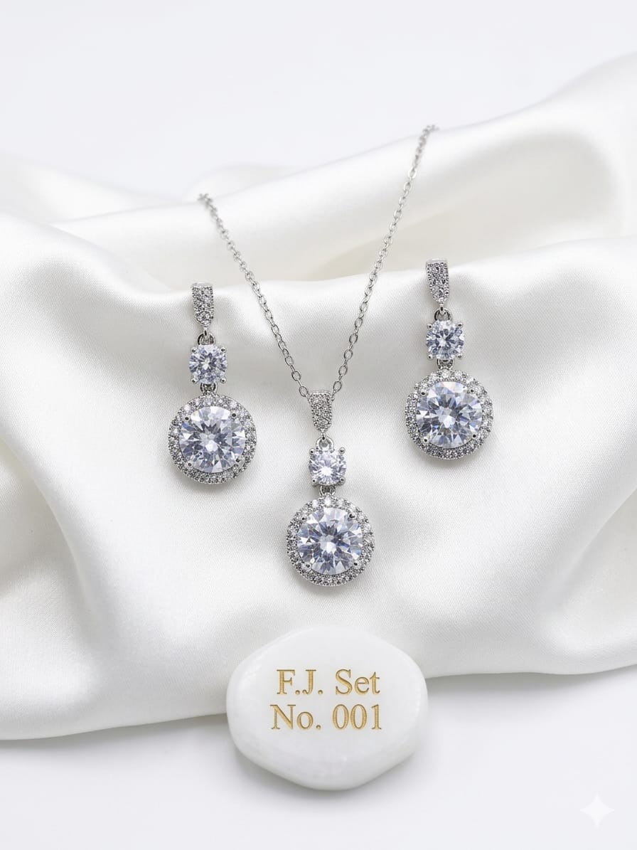 Luxe Zircon Locket Set for Women – Fancy Party Wear Collection