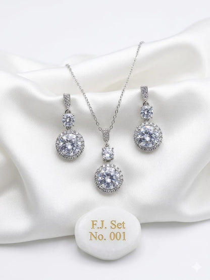 Luxe Zircon Locket Set for Women – Fancy Party Wear Collection