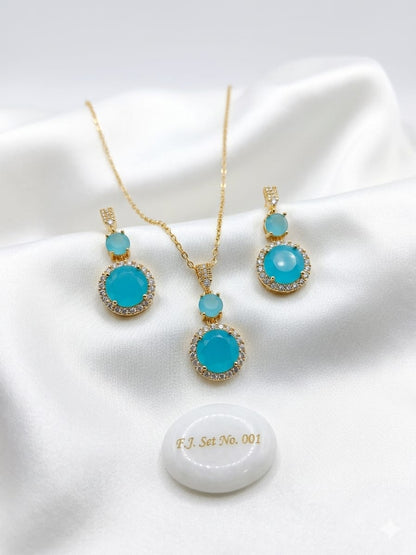 Luxe Zircon Locket Set for Women – Fancy Party Wear Collection