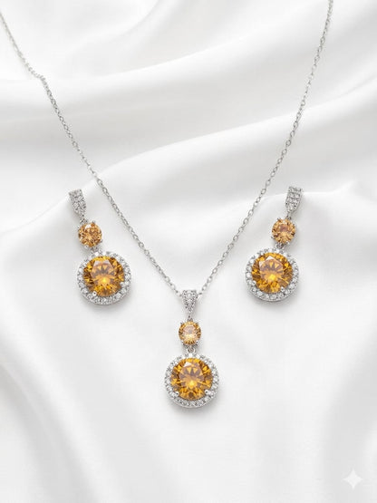 Luxe Zircon Locket Set for Women – Fancy Party Wear Collection