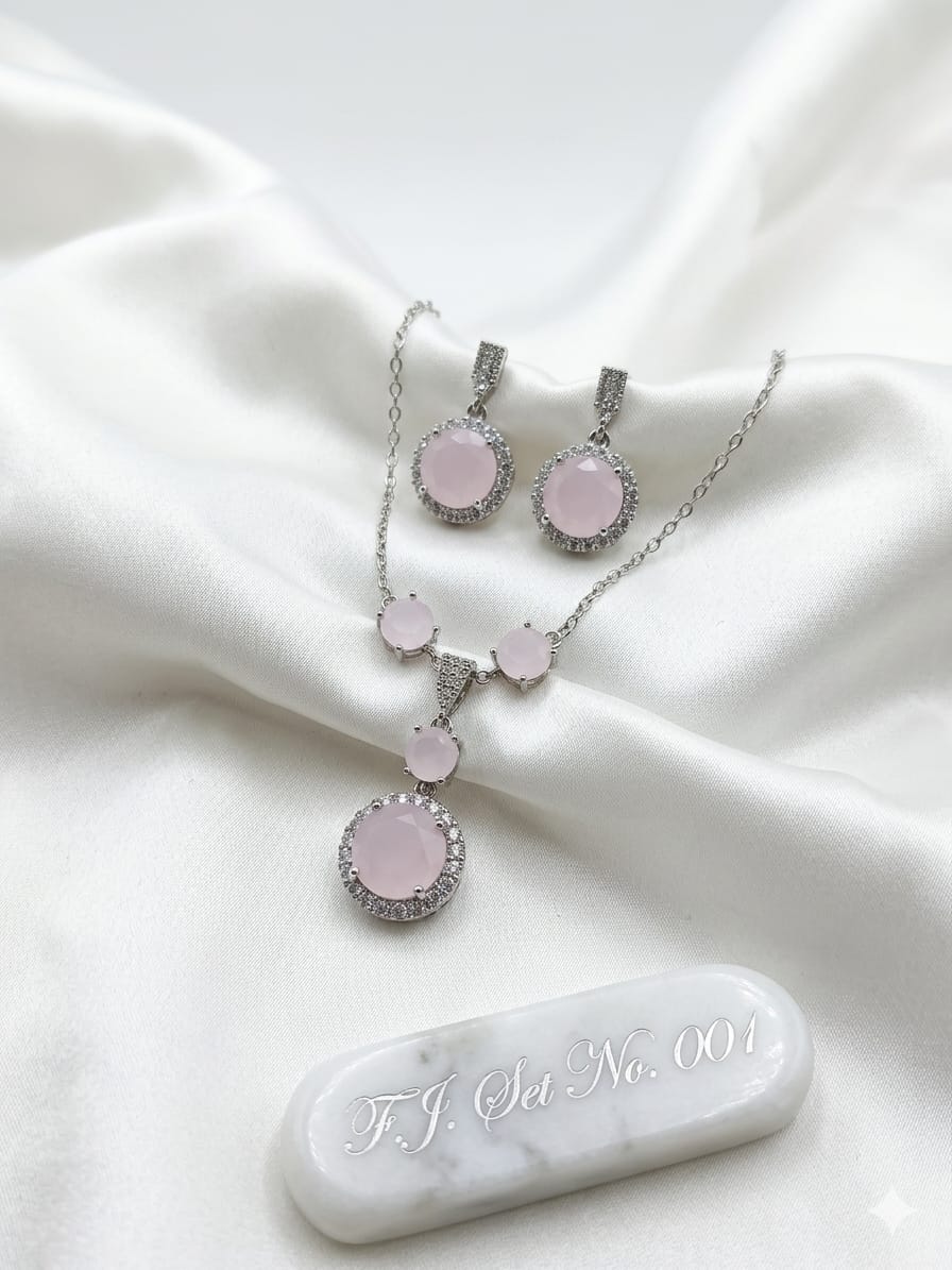 Luxe Zircon Locket Set for Women – Fancy Party Wear Collection