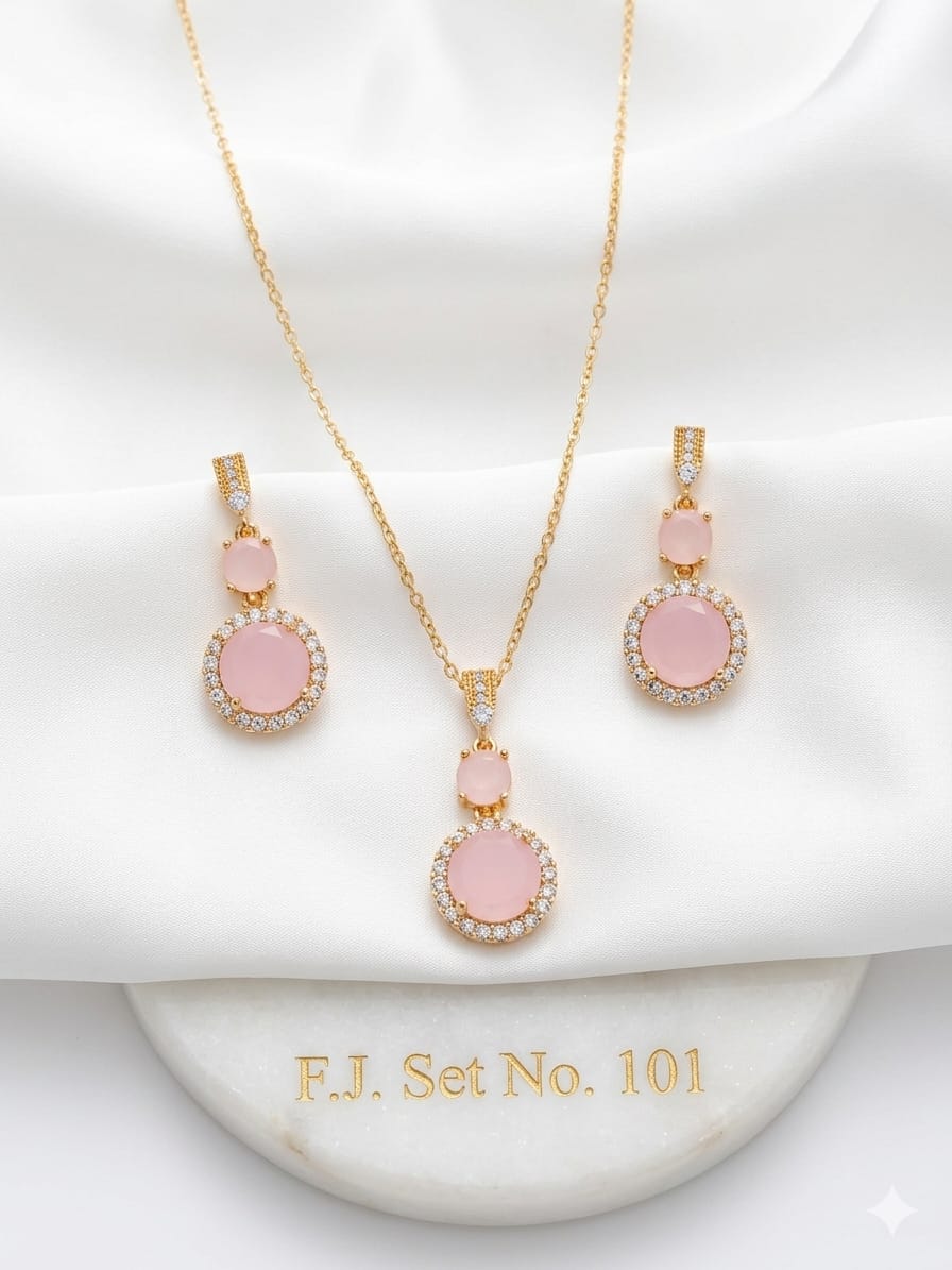 Luxe Zircon Locket Set for Women – Fancy Party Wear Collection