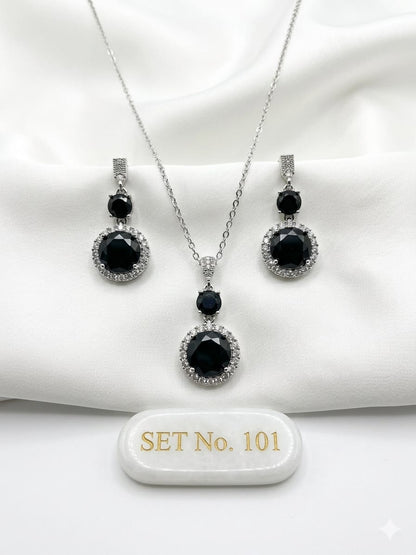 Luxe Zircon Locket Set for Women – Fancy Party Wear Collection