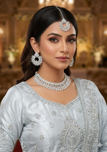 Man ju Choker Set with Tikka for Women – 6 Colors Available