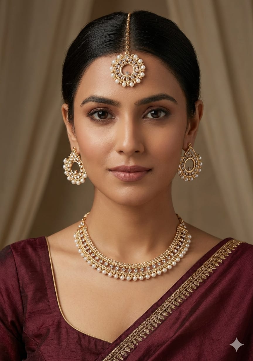 Man ju Choker Set with Tikka for Women – 6 Colors Available