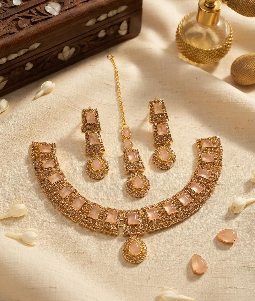 Aurora Zircon Necklace Set for Women – Premium Party Wear Collection