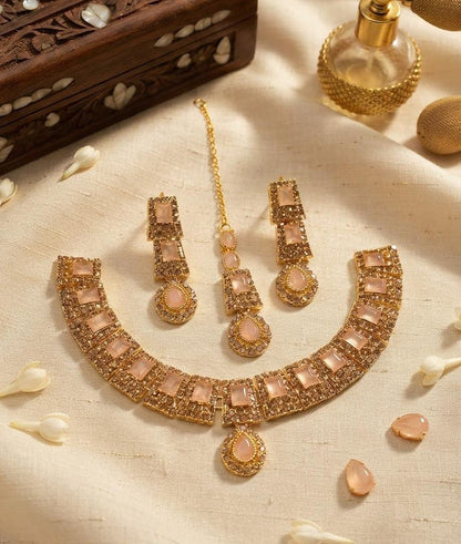 Aurora Zircon Necklace Set for Women – Premium Party Wear Collection
