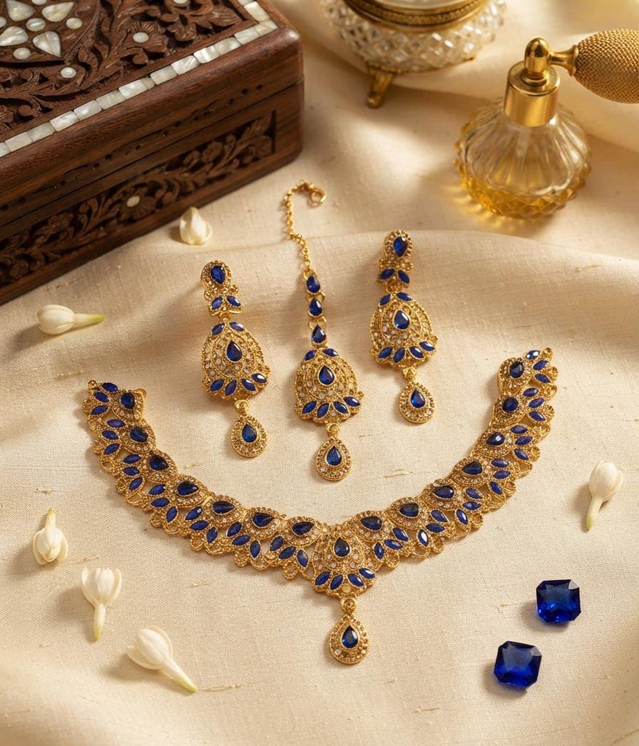 Luminous Zircon Necklace Set for Women – New Arrival Collection