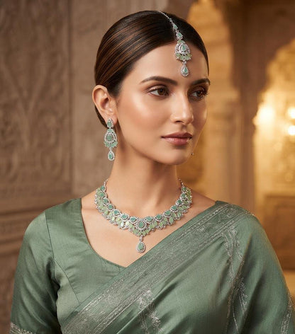 Luminous Zircon Necklace Set for Women – New Arrival Collection