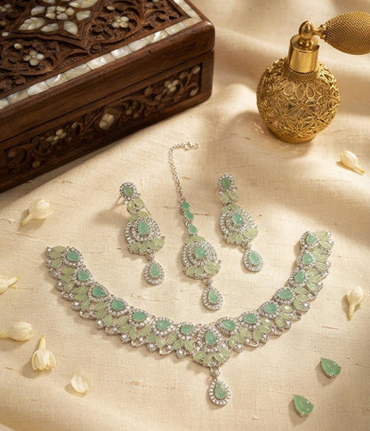 Luminous Zircon Necklace Set for Women – New Arrival Collection