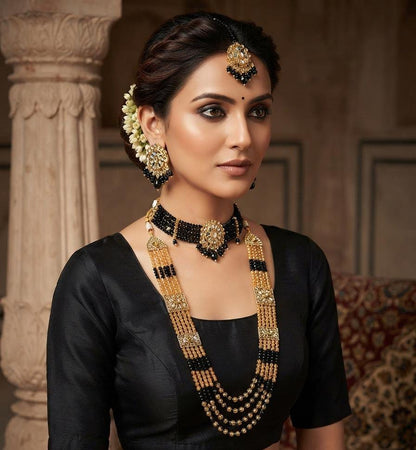 Crystal Elegance Choker Set with Mala for Women – Premium Party Wear Collection