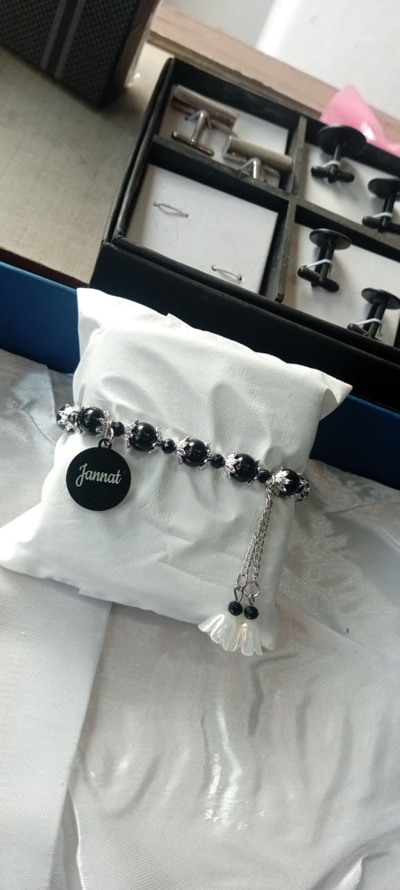 Personalized Marble Beads Name Bracelet for Women – Custom Gift Collection