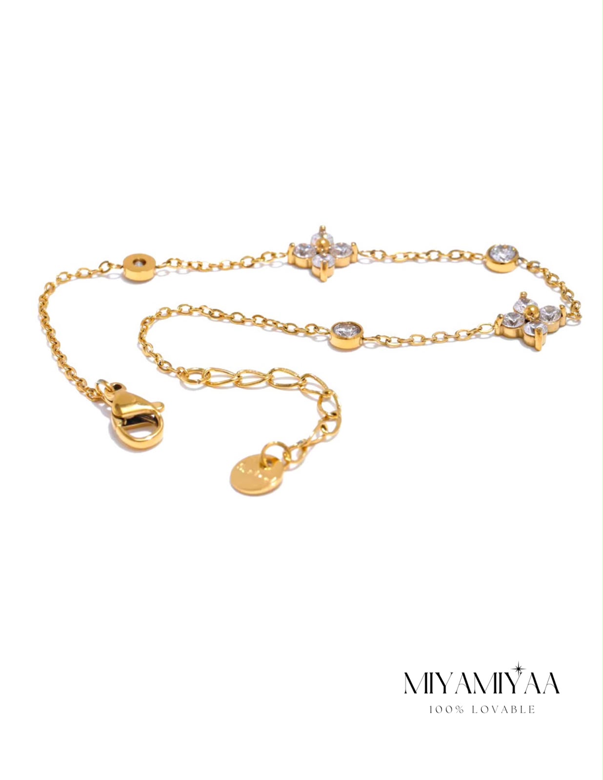 Luxe Zircon Stainless Steel Bracelet for Women – 316L Collection