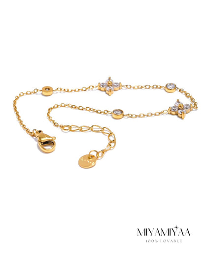 Luxe Zircon Stainless Steel Bracelet for Women – 316L Collection