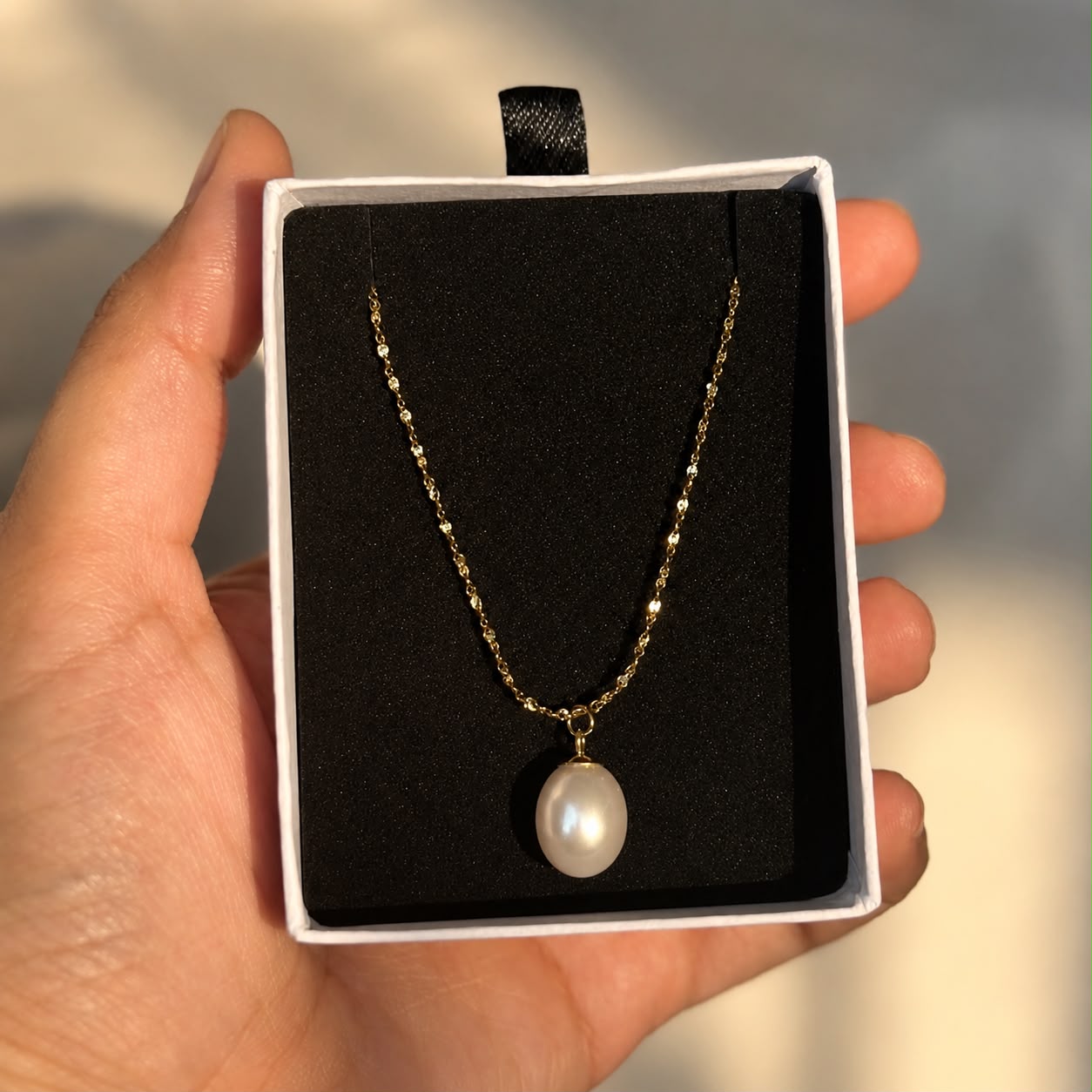Luna Pearl Stainless Steel Necklace for Women – 316L Collection
