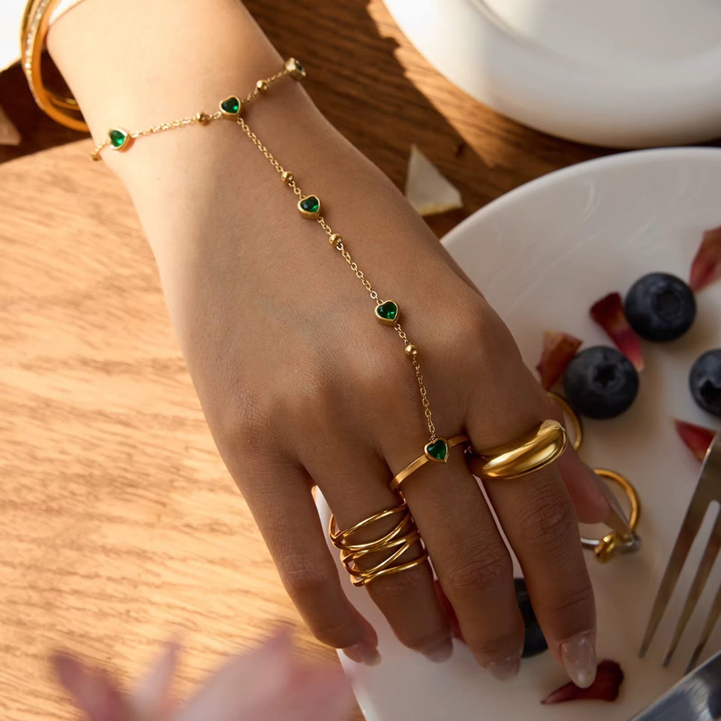 Celeste Luxury Hand Chain for Women – 316L Stainless Steel Collection