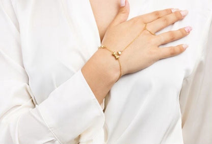 Celestial Luxe Hand Chain for Women – 316L Stainless Steel Collection