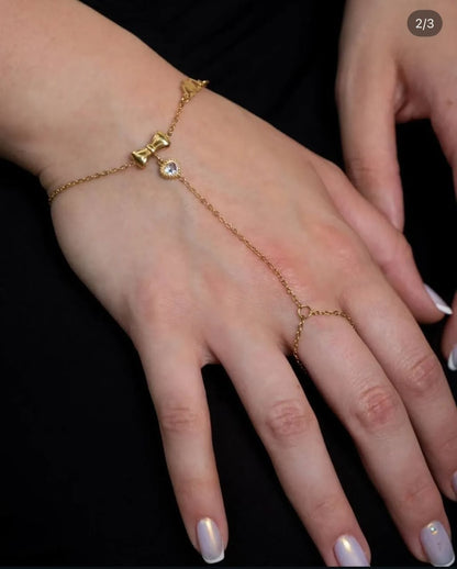 Celestial Luxe Hand Chain for Women – 316L Stainless Steel Collection