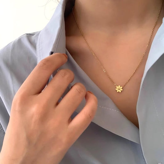 Bloom Flower Stainless Steel Necklace for Women – 316L Collection
