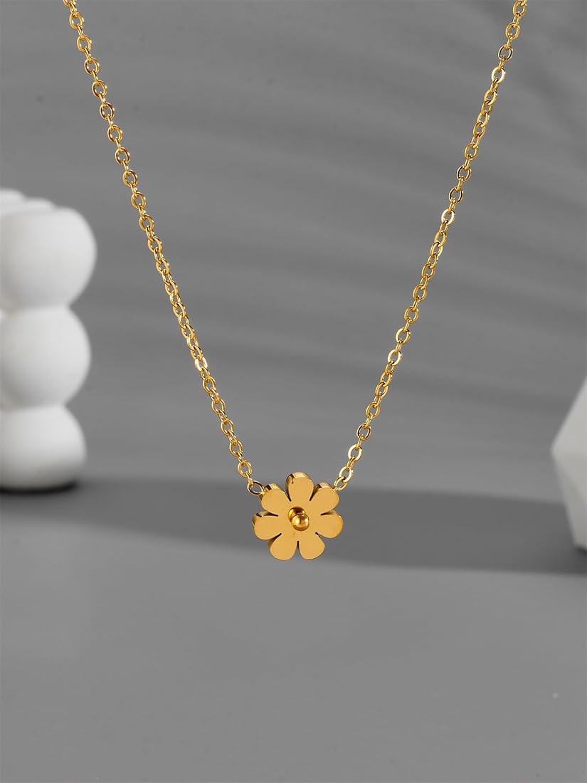 Bloom Flower Stainless Steel Necklace for Women – 316L Collection
