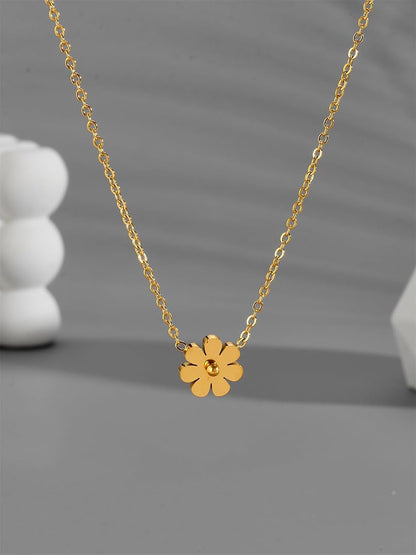 Bloom Flower Stainless Steel Necklace for Women – 316L Collection