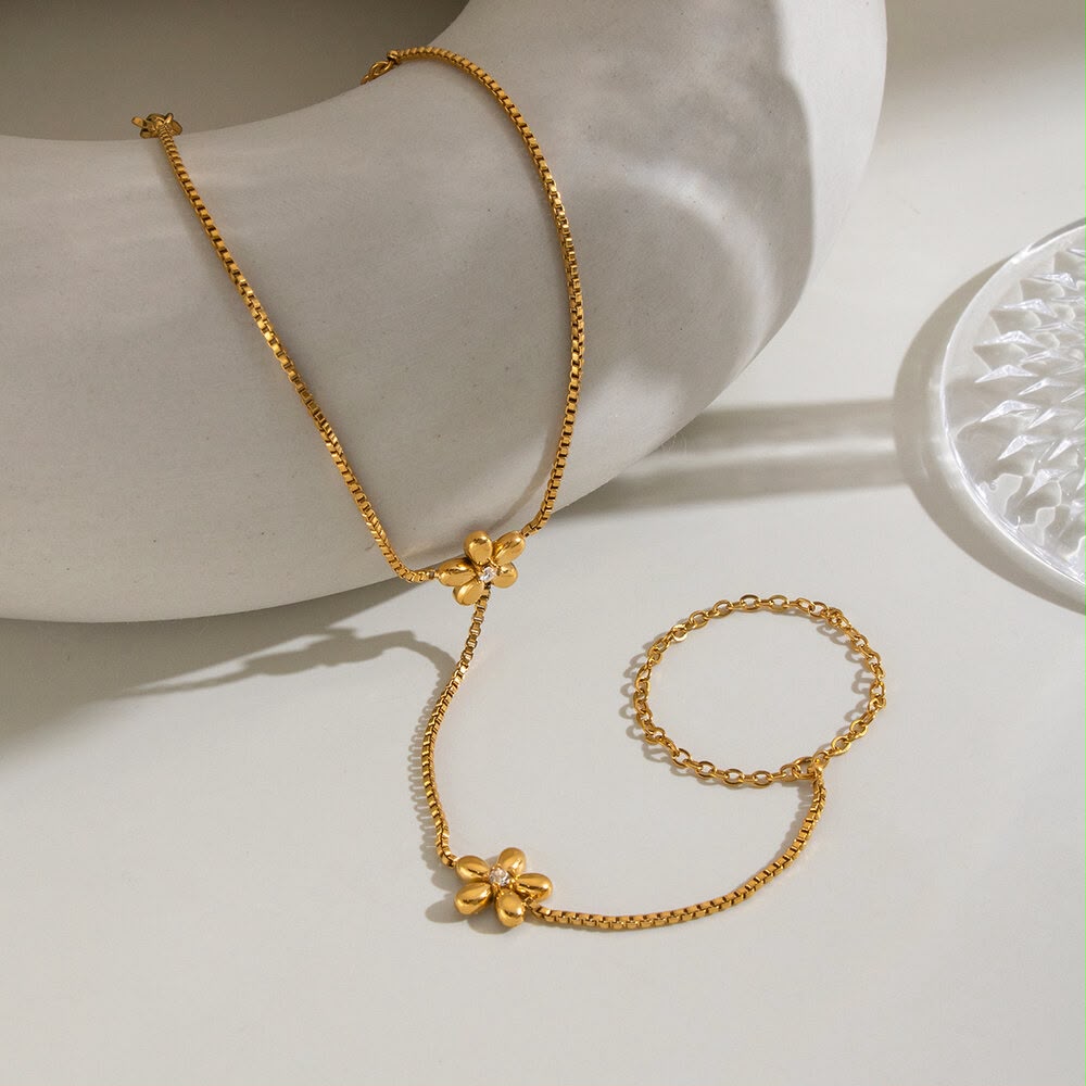 Grace Link Luxury Hand Chain for Women – 316L Stainless Steel Collection